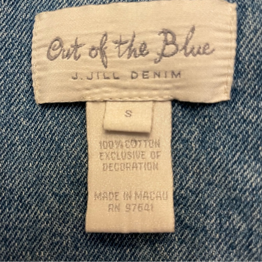 J. Jill Out of the Blue Denim Jean Jacket.  Size S - Picture 5 of 6